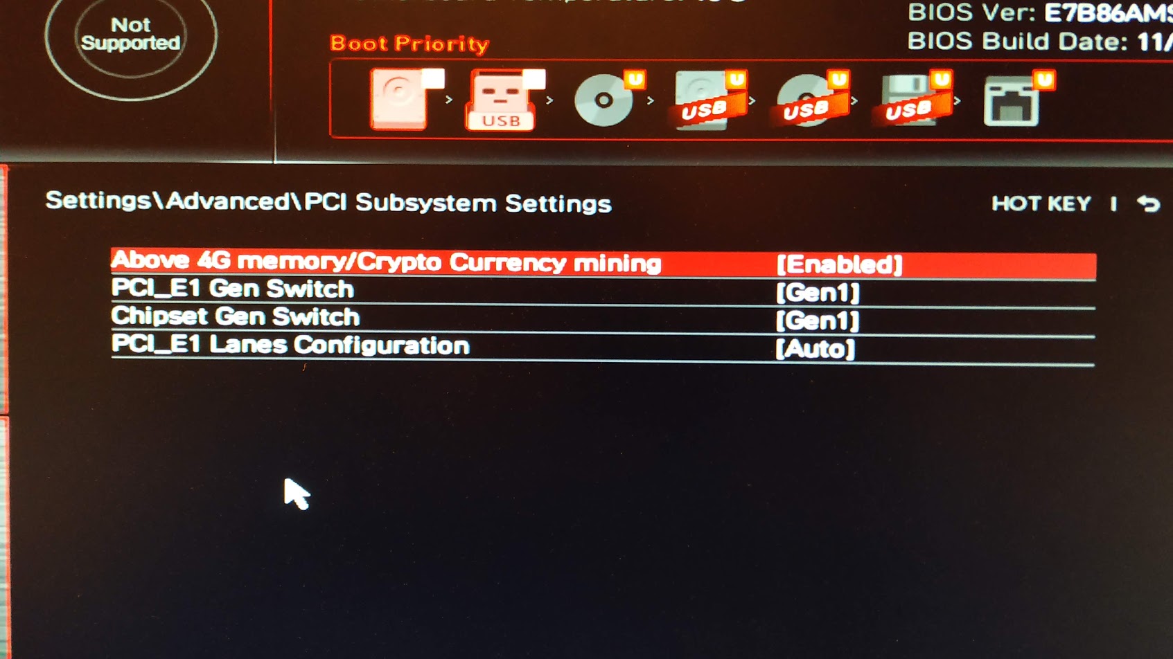 Pci subsystem settings что это