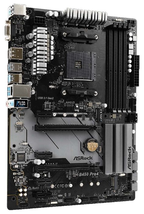 Материнская плата для майнинга AsRock B450 Pro4 R2.0