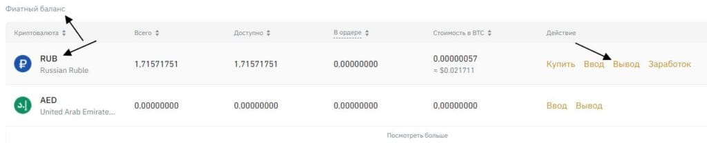 Как вывести деньги с Бинанс