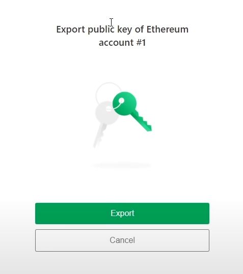 Export public key