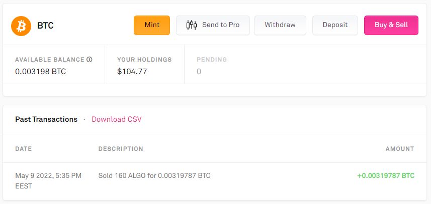 Mint BTC on Coinlist