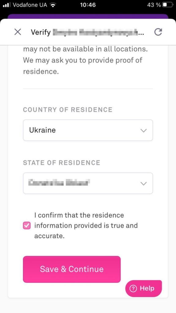 Country of Residence and State of Residence