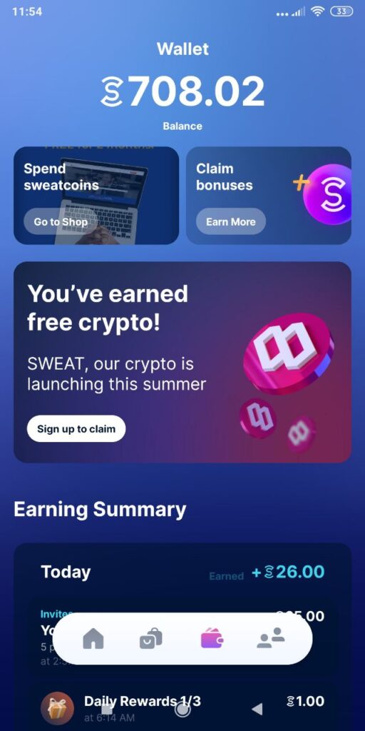 You've earned free crypto!