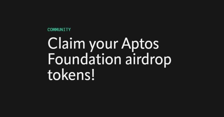 Aptos Foundation Airdrop. Как получить?