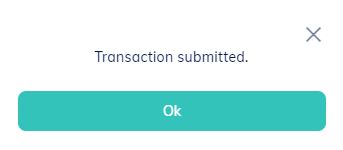 Transaciton submitted