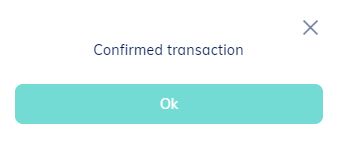 Confirmed transaction