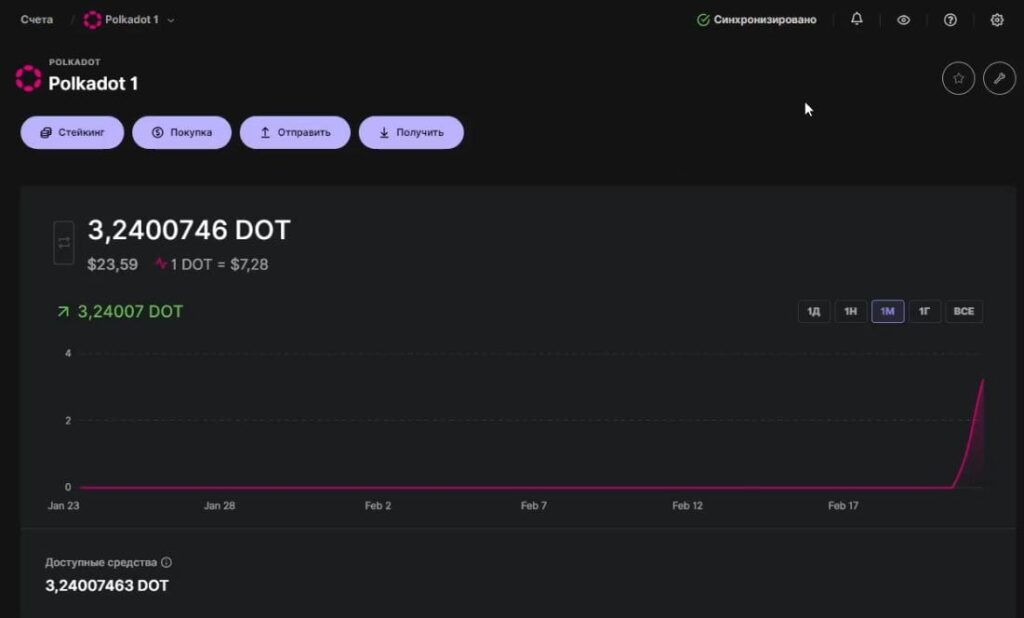 DOT уже на Ledger