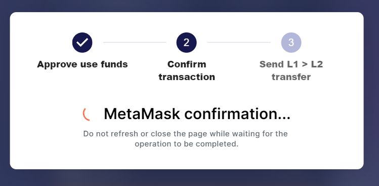 Підтверджуємо транзакцію до Metamask