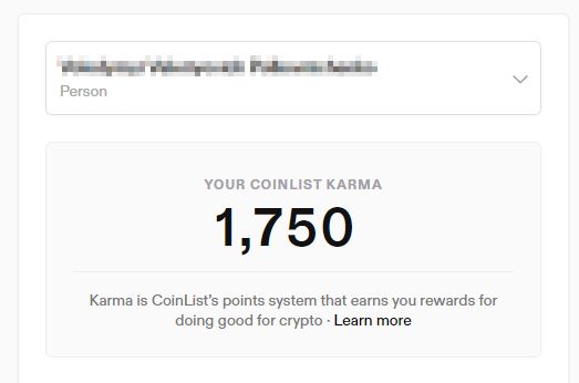 Прокачуємо карму (Karma) на Coinlist