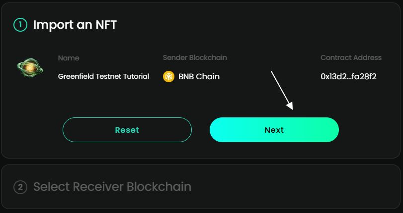 Подтверждаем бридж NFT