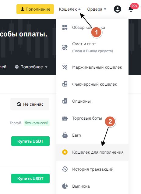 Гаманець на біржі Binance