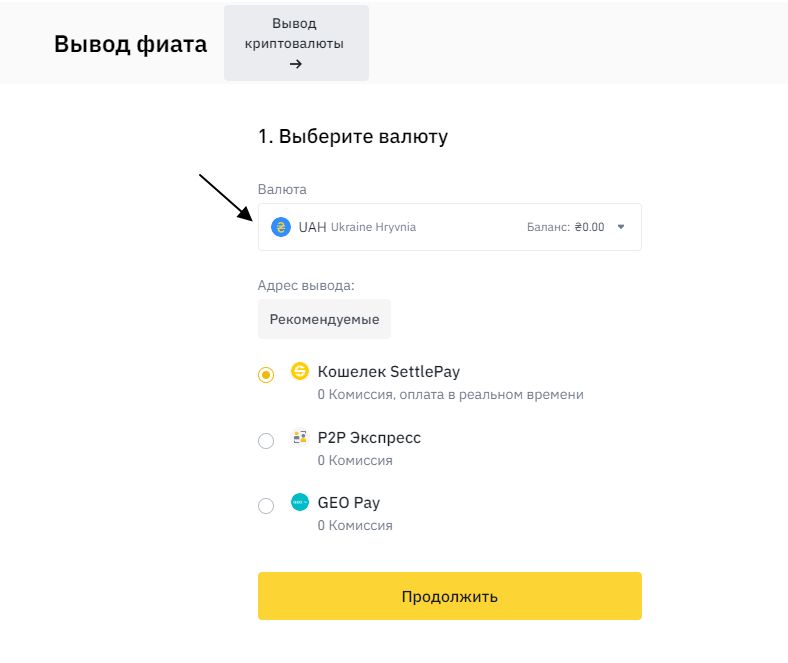 Варіанти виведення гривні з «Бінанс»