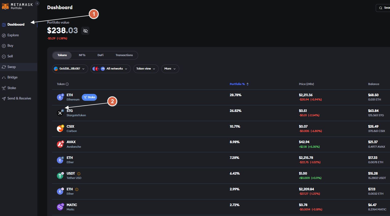 Як дізнатися, які токени є в гаманці Metamask?