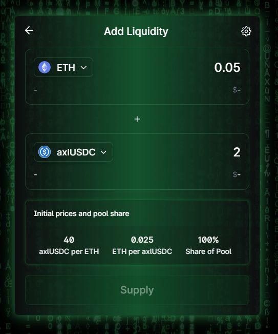 Add Liquidity