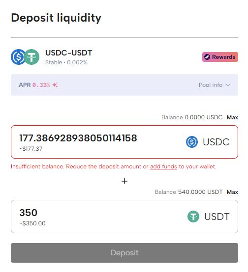 Deposit Liquidity