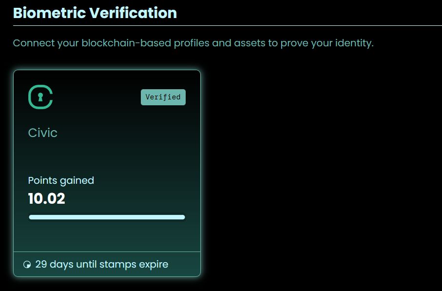 Підвищуємо розділ Biometric Verification