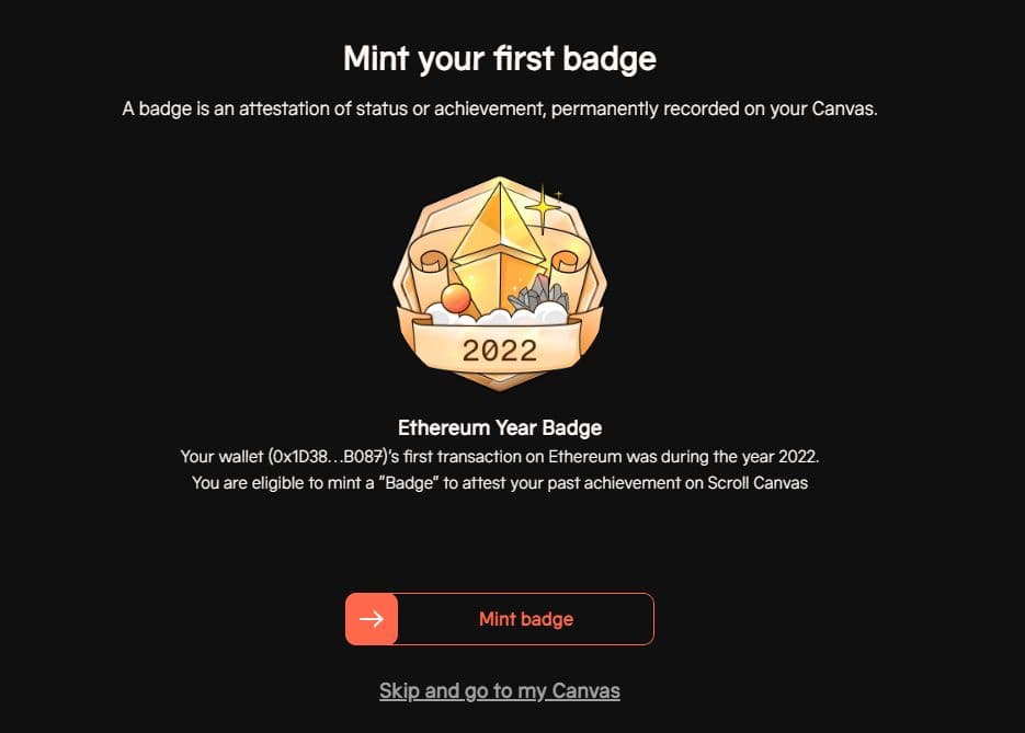 Mint your first badge