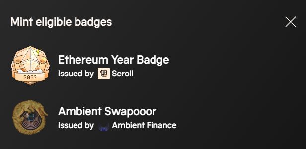 Mint eligible badges