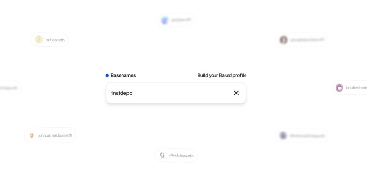 Basenames. Build your onchain identity on Base