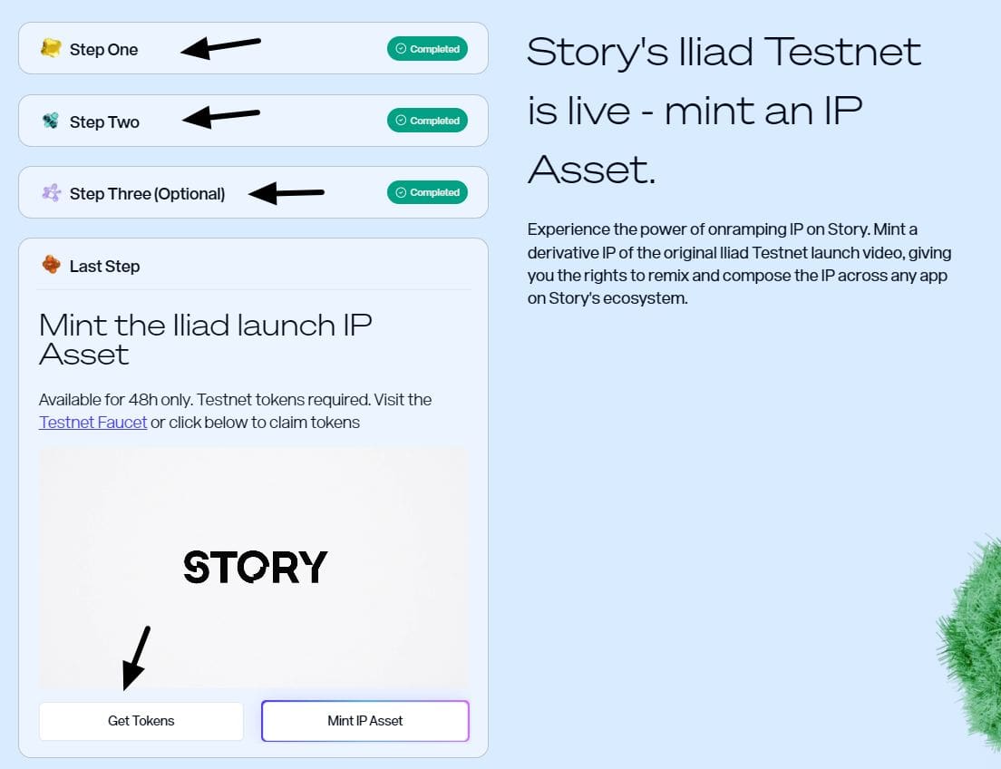 Проходим тестнет Story Protocol Iliad Testnet