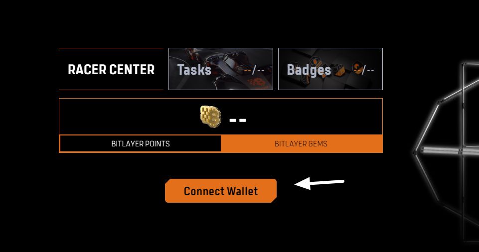 Переходимо до Race Center та підключаємо гаманець