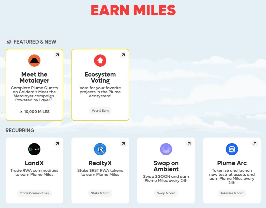 Выполняем квесты. Earn Miles