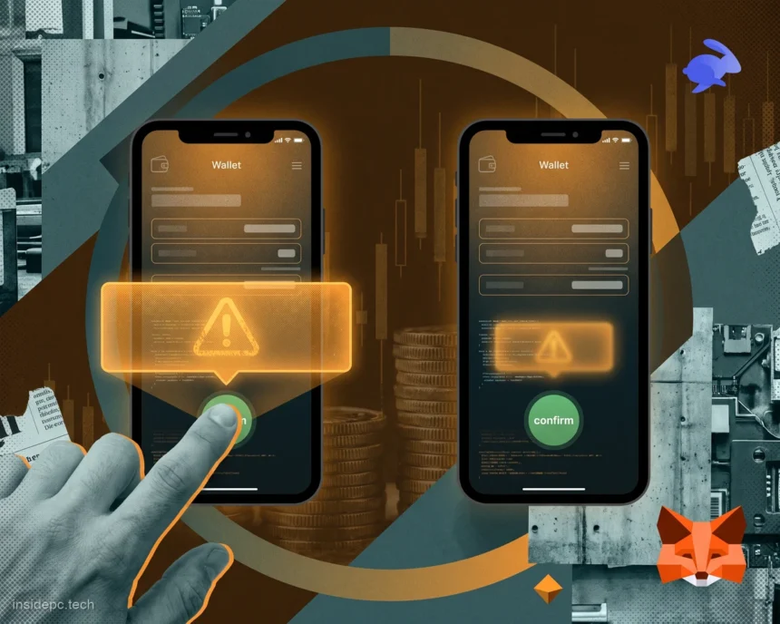 Подпись транзакции в Rabby и MetaMask: что кошелёк показывает до клика
