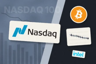 Nasdaq 100 −3,4% за день из-за Intel и Amazon: биткоин опустился до $76 300